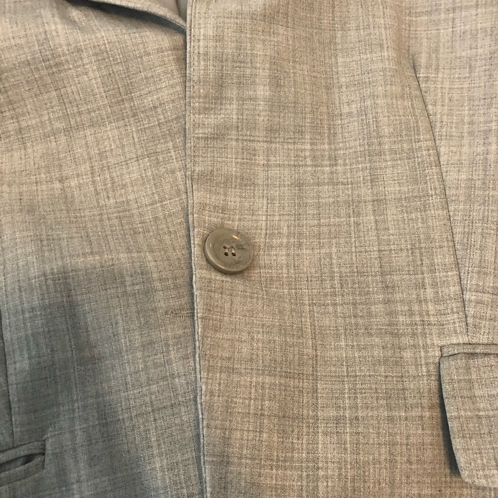 Express Design Studio Light Gray 1 Button Blazer 6 - image 4